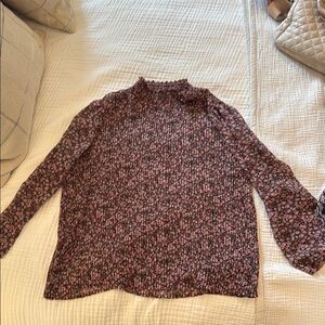 Mango Floral Long Sleeve Blouse